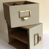 Pair of gray drawers with separator