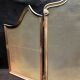 Old fire screen and accessories brass fireplace 1940 spark arrest fireplace firescreen