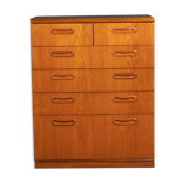 Restored Teak 1960s Retro 2 Over 4 Tall Chest Of Drawers By Meredew