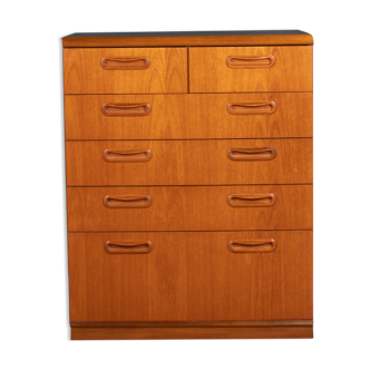 Commode en teck restauré rétro des années 1960