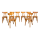 Série de 9 chaises bistrot lutherma banane boomerang