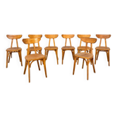Set of 9 lutherma banana boomerang bistro chairs.
