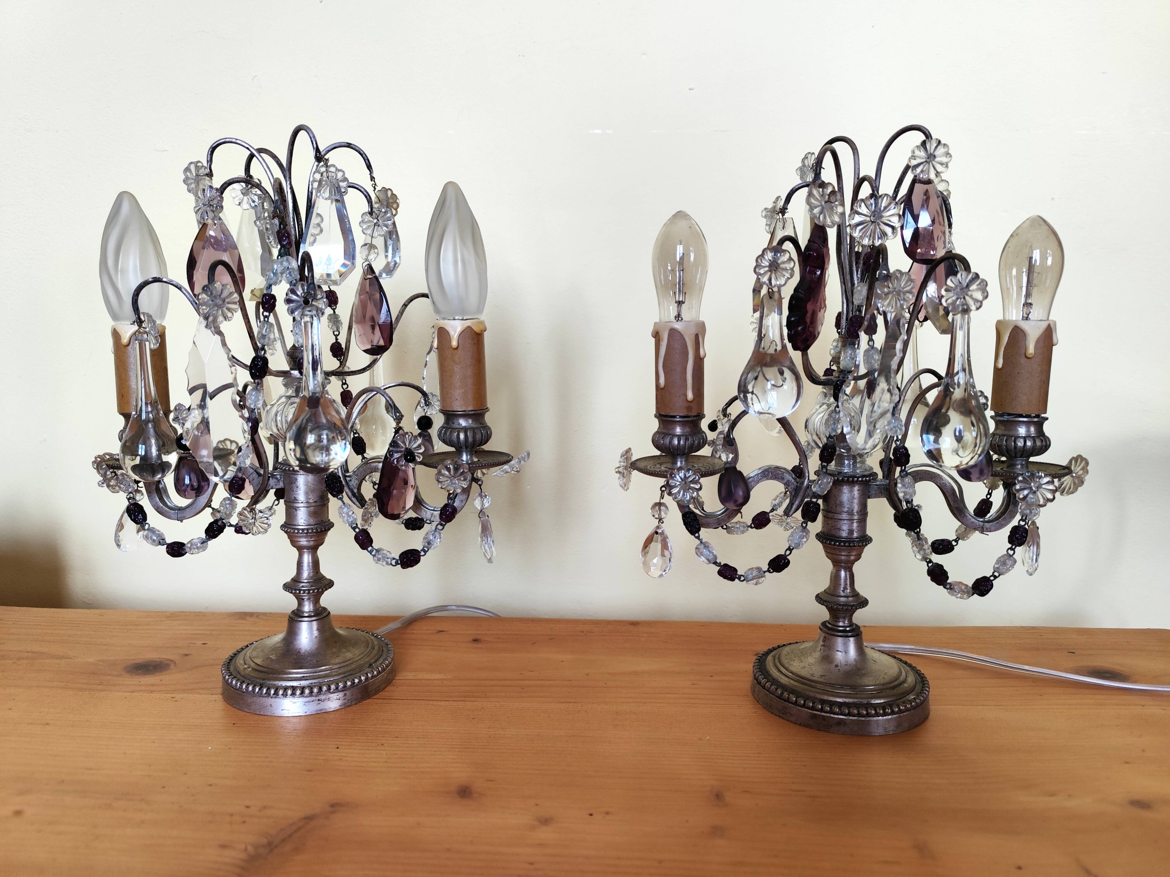 Pair of candelabra lamps