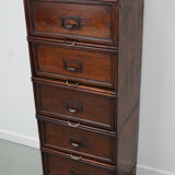 Belgian oak apothecary / filing cabinet folding doors, 1920/30s