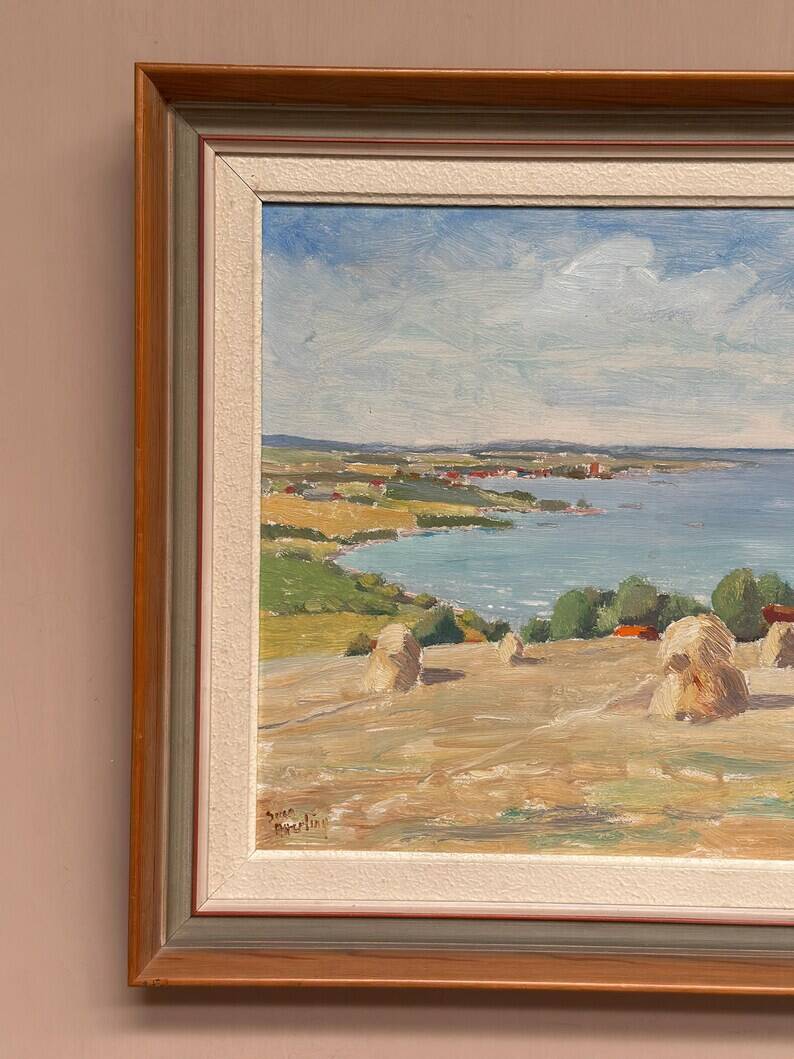 Original Swedish Oil on Panel – “Landscape” by Sven Atterling – Signed – Vintage & Framed – 57 × 49 cm (22.4" × 19.3")
