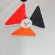 A colourful postmodern pendant light, 1990s.