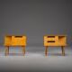 Vintage German cherry nightstands, 1960s, set of 2