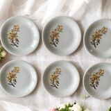 6 antique flat plates in Saint-Amand earthenware (Nord)