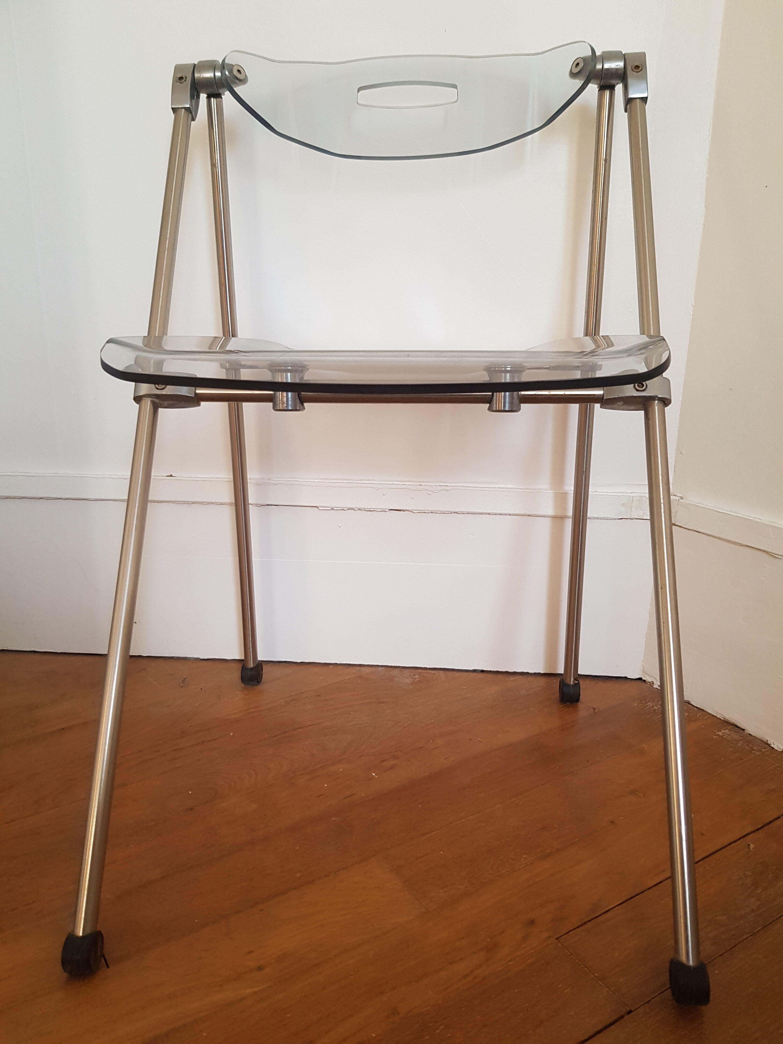Vintage folding transparent chair