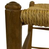 Vintage Danish papercord stool rope beech mid century '60s design