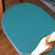 Chaises coeur Baumann en vinyle vert et bois