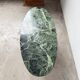 Table basse en marbre vert et laiton par Michel Kin pour Arflex