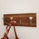 Wall-mounted coat rack – 4 multicoloured ceramic hooks in vintage style