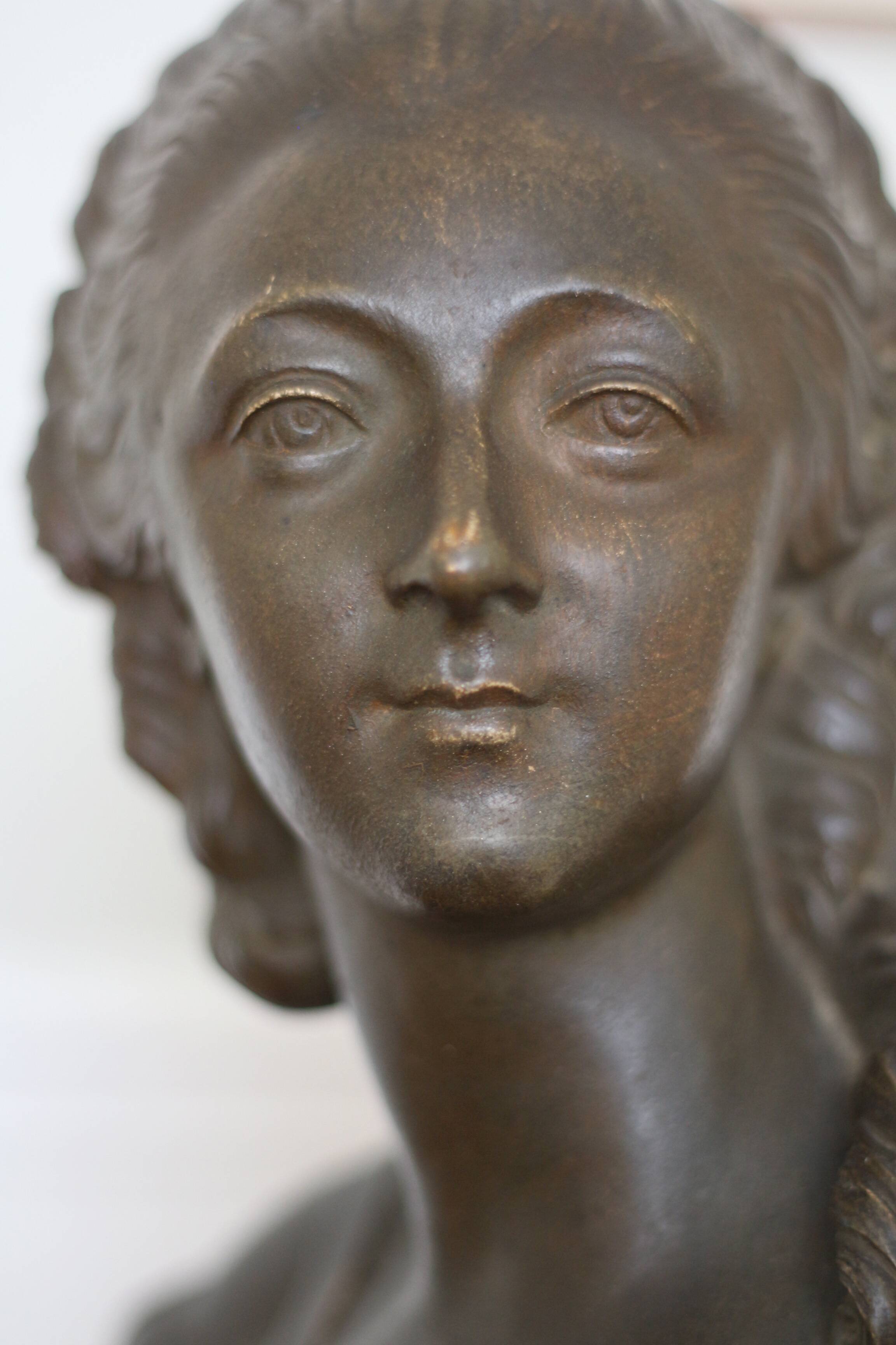 Plaster bust of Madame Du Barry after Pajour, 19th century.
