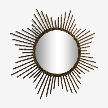 Miroir soleil en métal 54cm