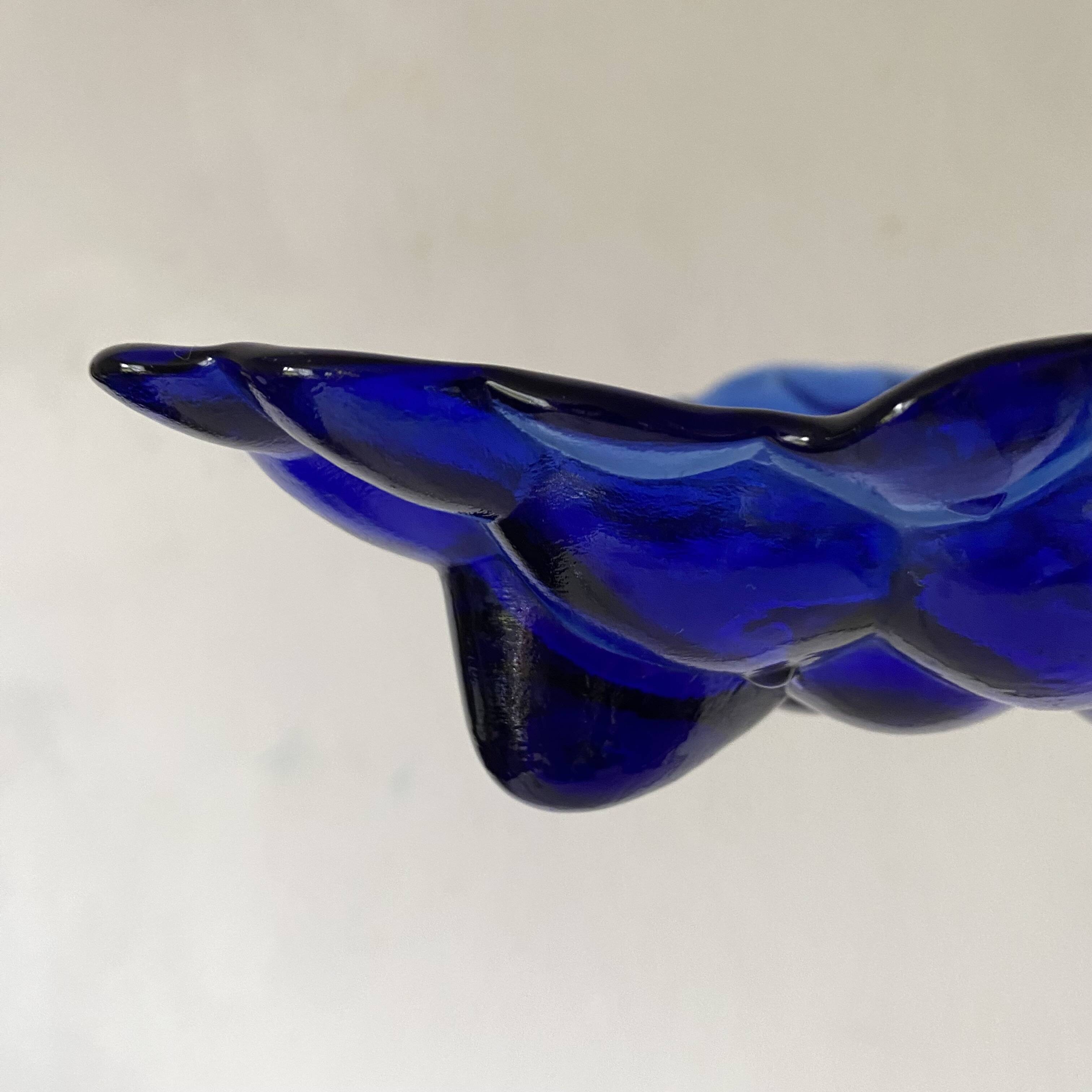 Cobalt blue grape glass pocket tray