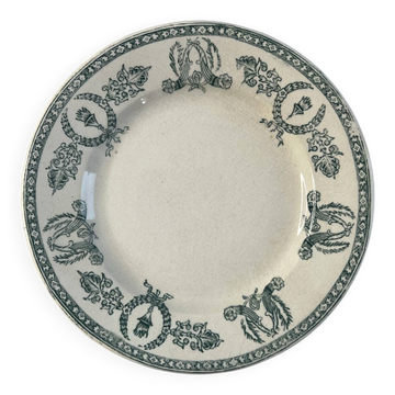 Flat plate in ironstone, Wagram collection, 20cm
