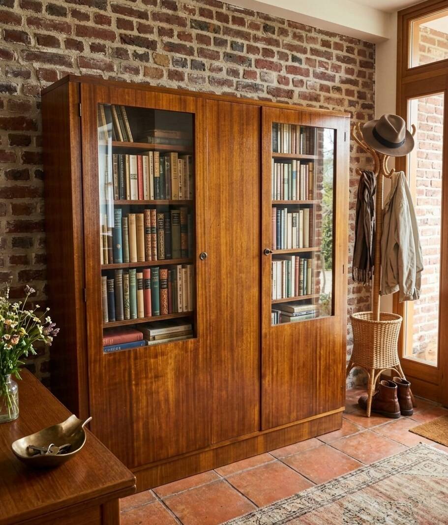Art Deco mahogany library from the 1930s.