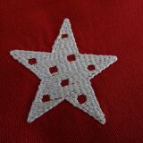 5 red Linvosges napkins with stars 48 x 48