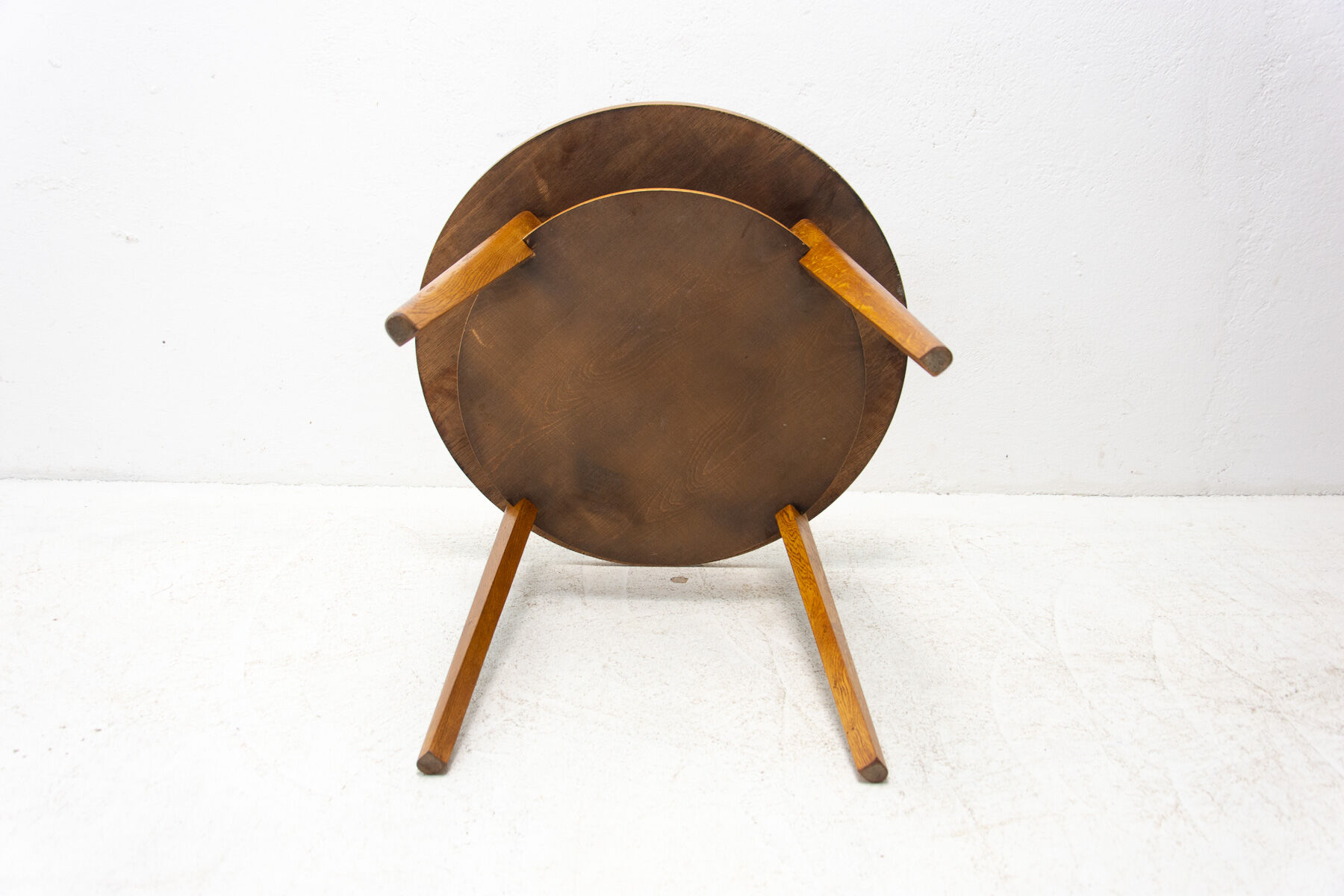 Fully restored oak coffee table, Czechoslovakia, 1960´s