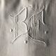 Drap ancien monogramme BF