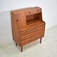 Danish sekretary teak 1960s vintage Scandinavian mid century