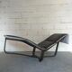 Scandinavian long chair design Ingmar und Knut Relling black leather 70s