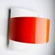 Curved Wall Lamps In Red And White By Peter Celsing For Falkenbergs Belysning, Sweden 1960S