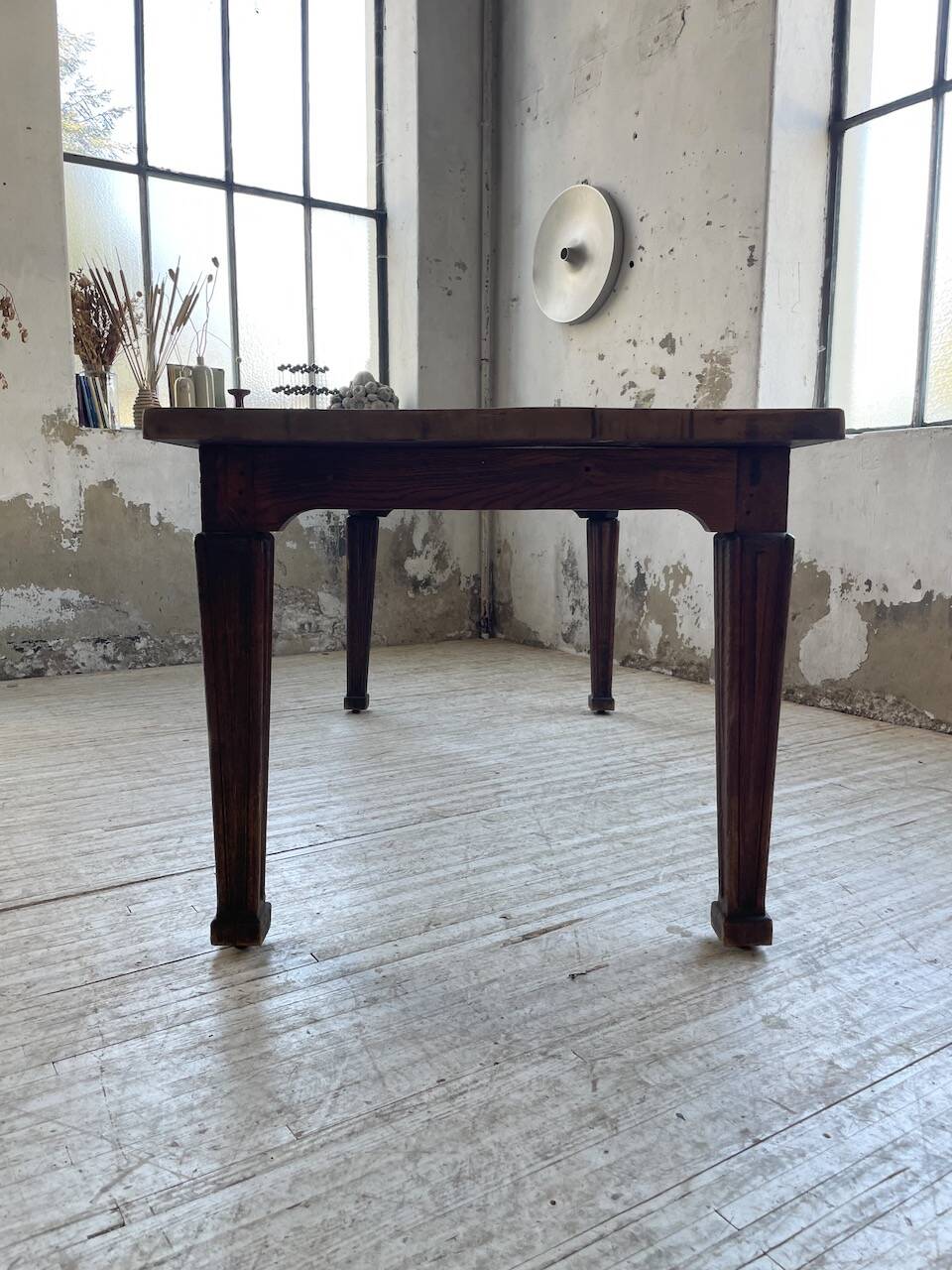 Solid oak farmhouse table 185cm