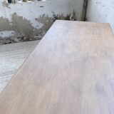 Farm table with turned legs, made of pine and birch, 180cm.