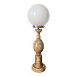 Large onyx and opaline egg lamp 60 cm