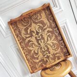 Engraved wooden tray