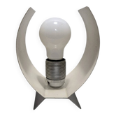 Table Lamp Space Age Design Vintage 70s Brushed Aluminium