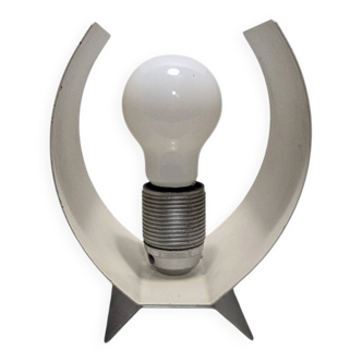 Table Lamp Space Age Design Vintage 70s Brushed Aluminium