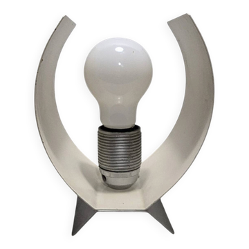 Lampe De Chevet Table Space Age Design Vintage 70 Aluminium Brossé