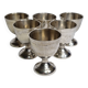 Set of 6 Vintage Silver Metal Egg Cups, EPNS hallmark, 6 cm