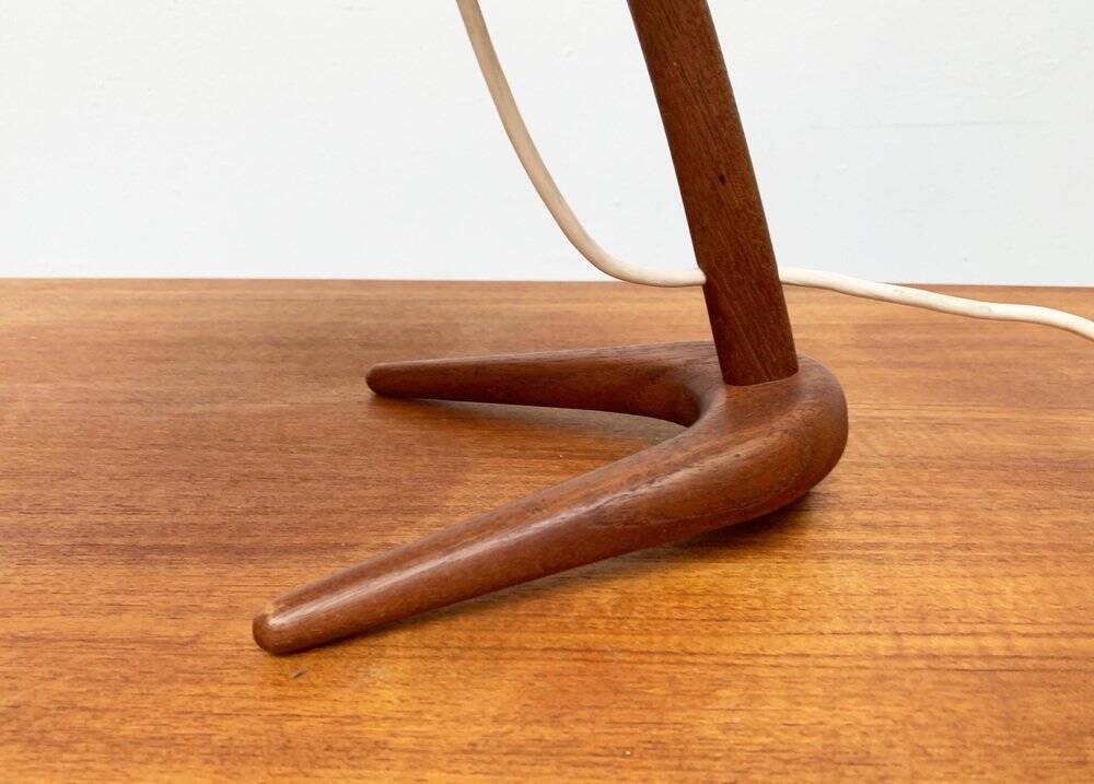 Mid-century Dornstab table lamp in teak by A. Pöll for Kalmar