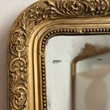 Old mirror louis Philippe gilded carved fireplace