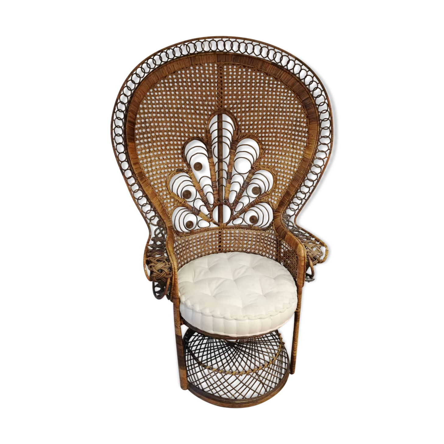 Emmanuelle peacock rattan chair