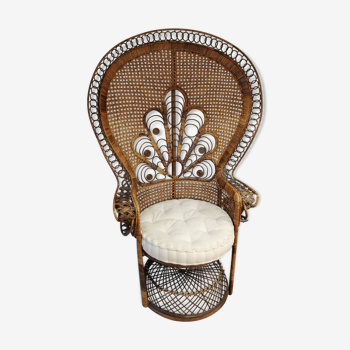 Emmanuelle peacock rattan chair