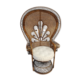 Emmanuelle peacock rattan chair