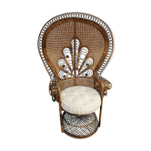 Fauteuil Emmanuelle peacock en rotin