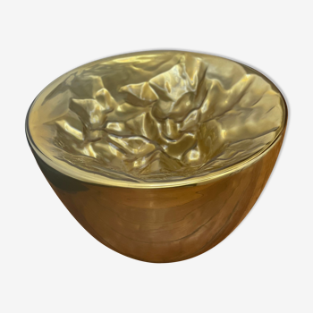 Lampe vasque en verre de Murano doré 1970, Carlo Nason