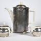 Art Deco Tea Set by Hutschenreuther with WMF Silver Plating, 1930s