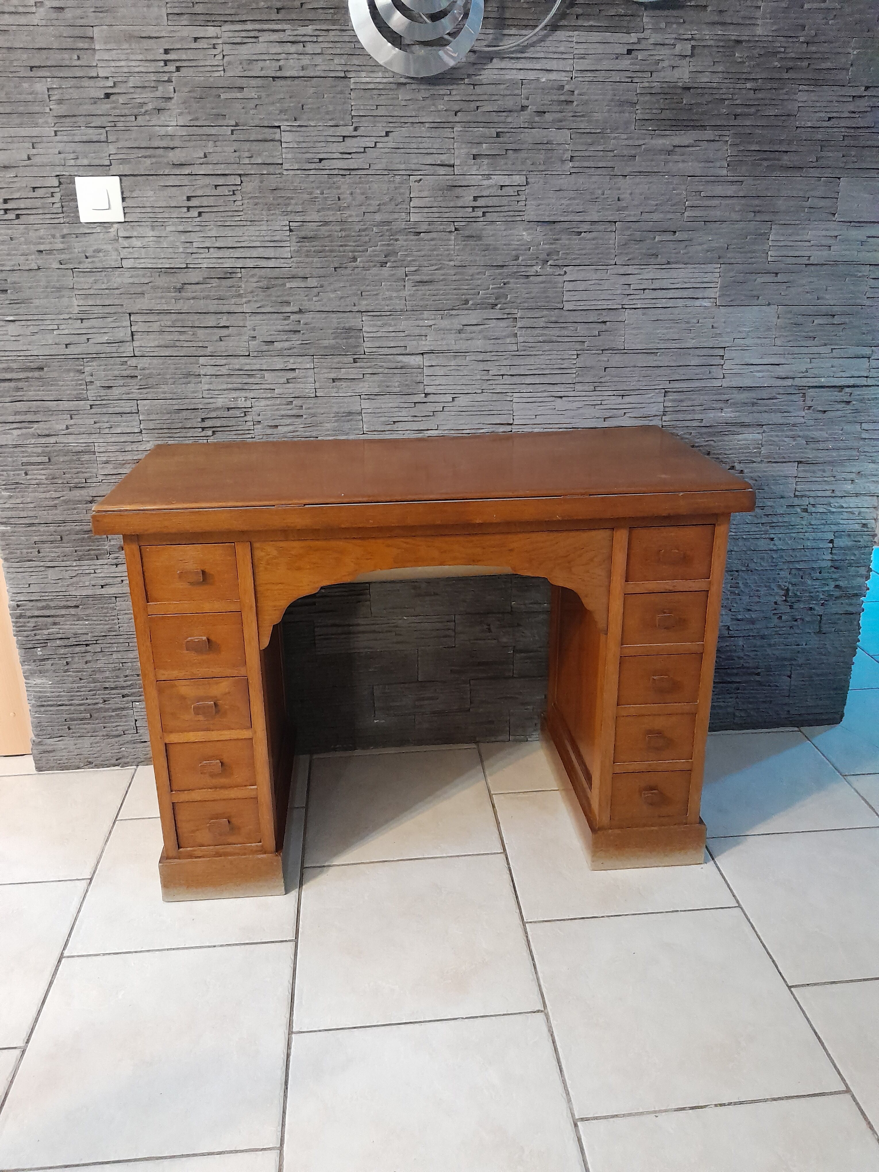 Ancien meuble de métier ou bureau vintage