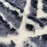 Carpet Black Handmade Wool Living Room, 260x380 cm