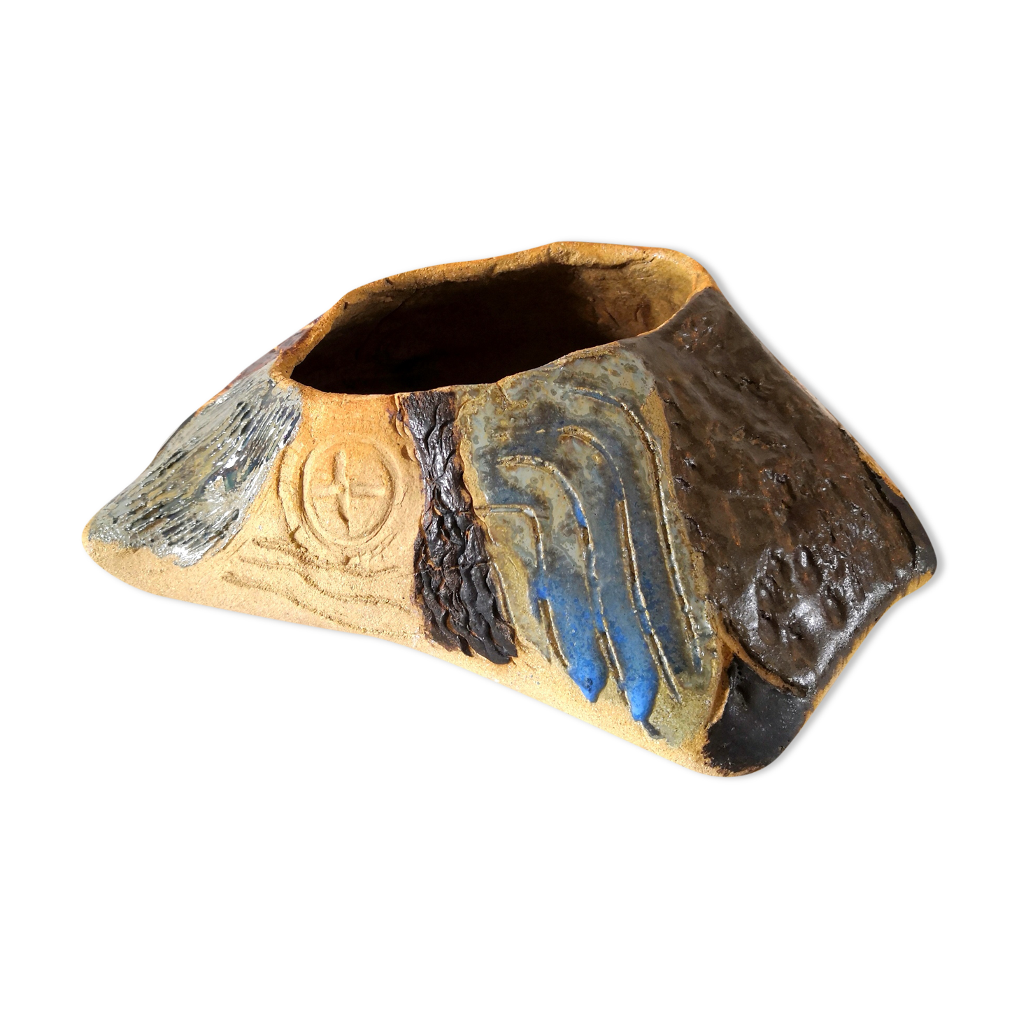 Free fome ceramic vase signed GG design 60s - 70s