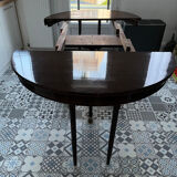 Empire-style table in solid walnut.