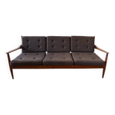 Teak and Danish Scandinavian wool sofa