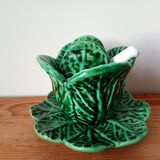 small cabbage-shaped slip pot